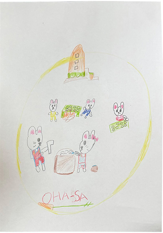 おきたくんたちのお餅つき‼️