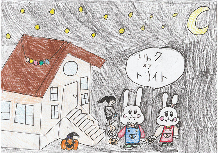 夜のハロウィン