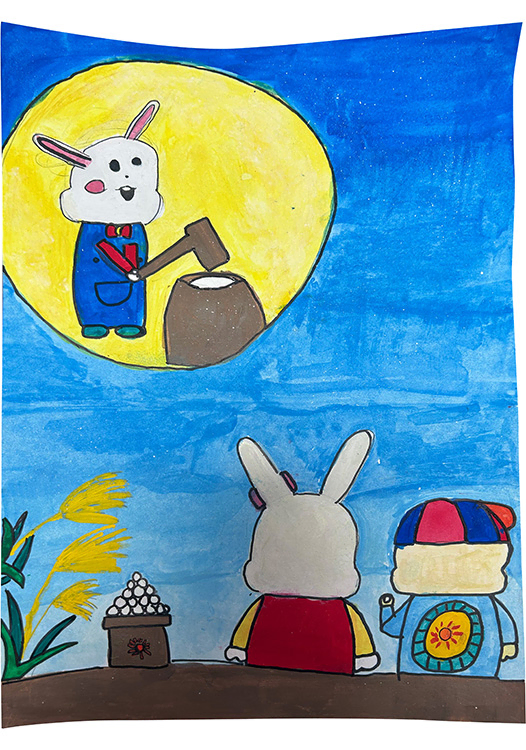 おは朝のお月見