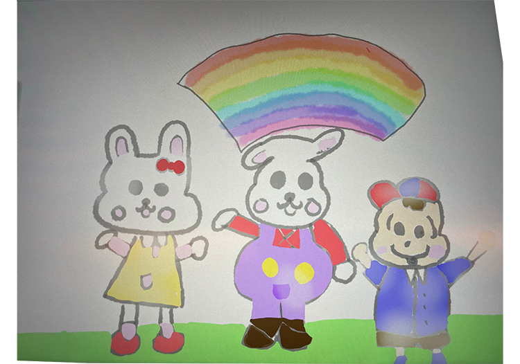 おは朝メンバーが虹を見れてハッピー