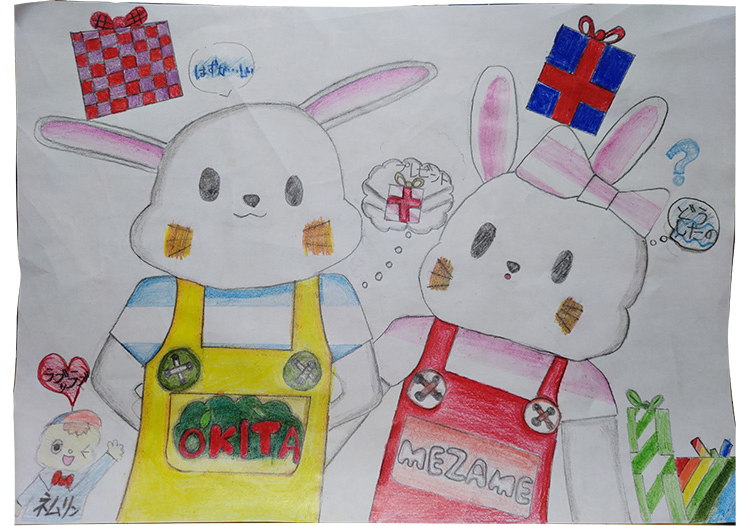 めざめちゃんにプレゼントを渡したいけど渡せないおきたくん