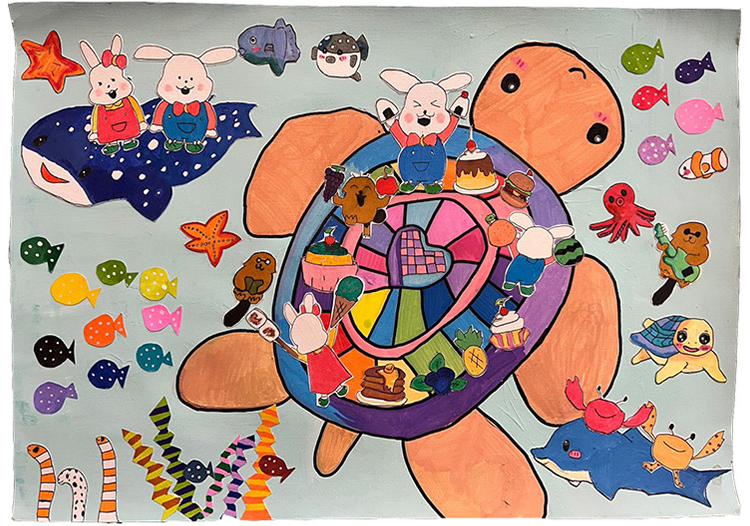 海の仲間とみんなで朝ごはん食べよ！チャッホー